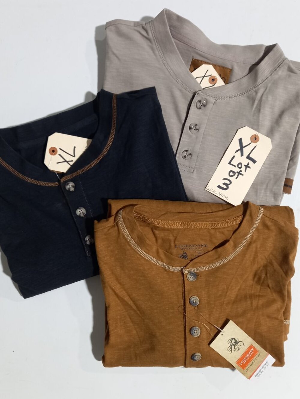 3-Long Sleeve Henleys | XL - Picture 2 of 13